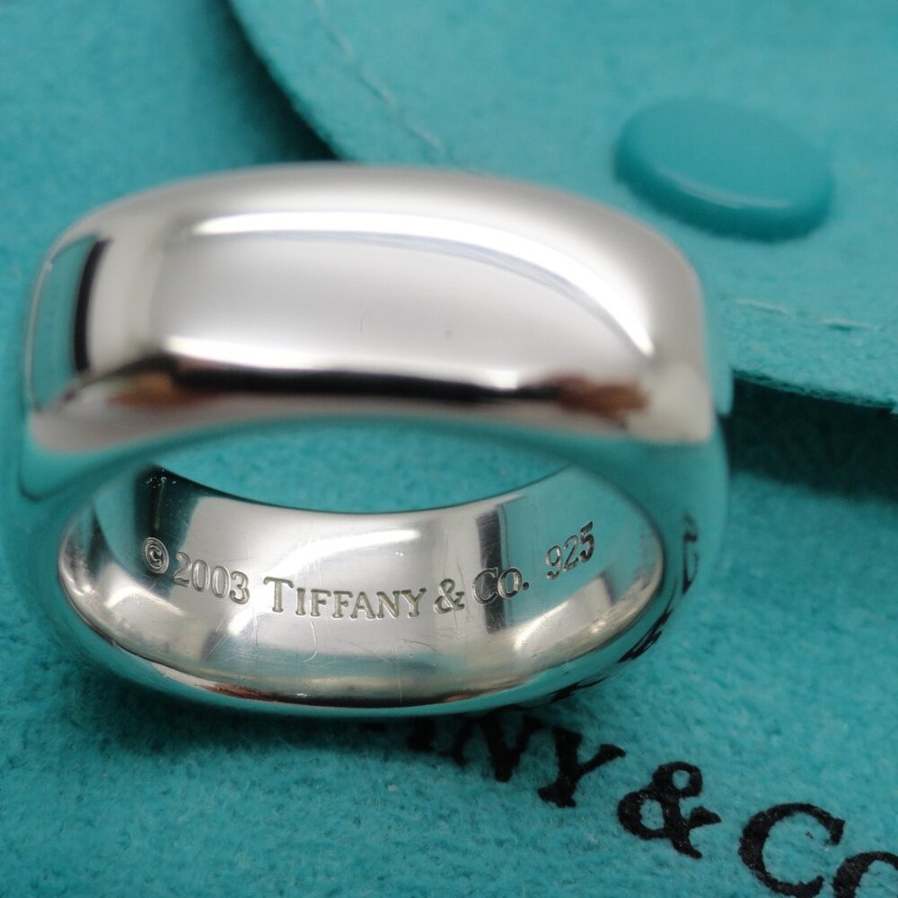 Tiffany & Co. Sterling Silver Size 5 Square Cushion Ring - Picture 4 of 7